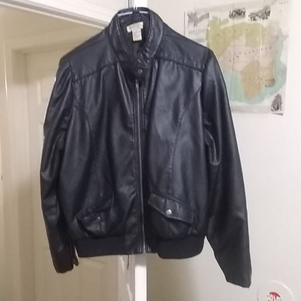 Black leather jacket